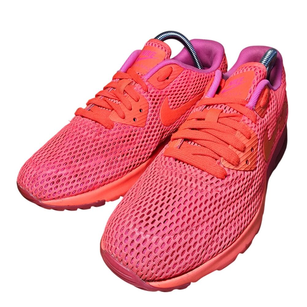2015 Women's Nike Air Max 90 Ultra Breathe Bright Crimson Size 9.5 Used Rare - Picture 5 of 8